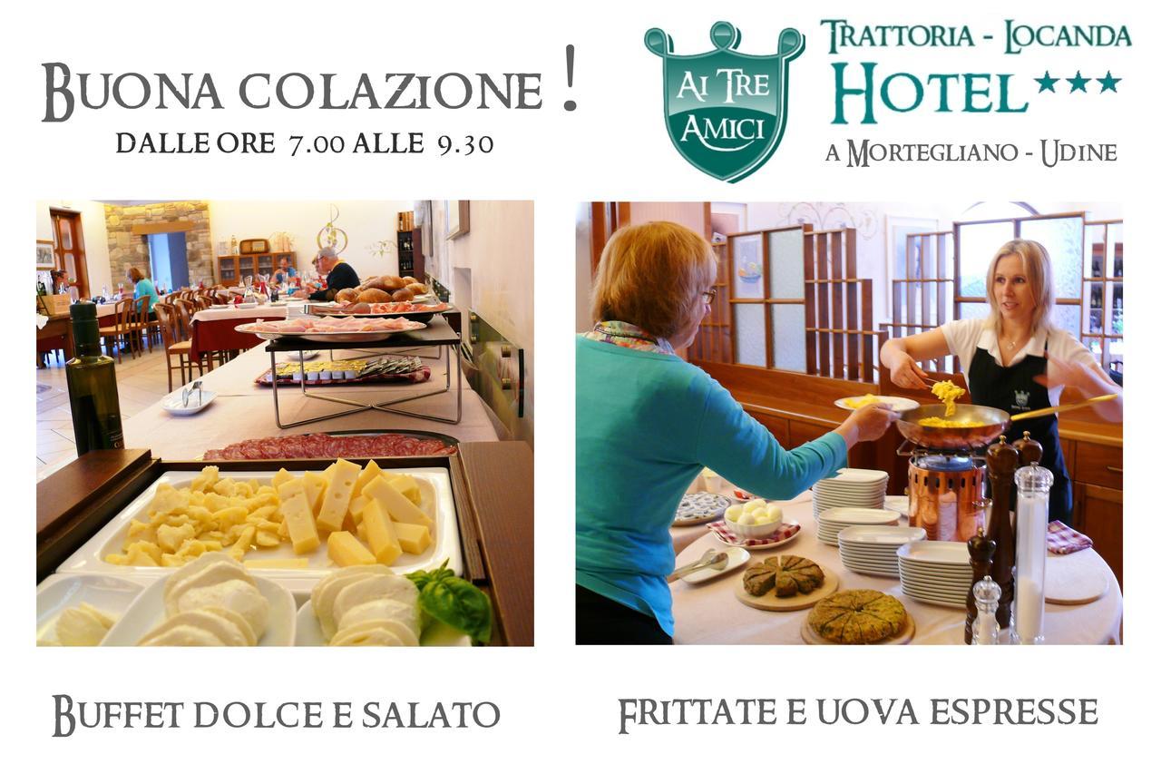 Trattoria Locanda Ai Tre Amici Mortegliano Buitenkant foto